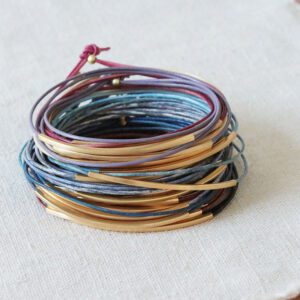 Lederarmband TINGVAL vergoldet